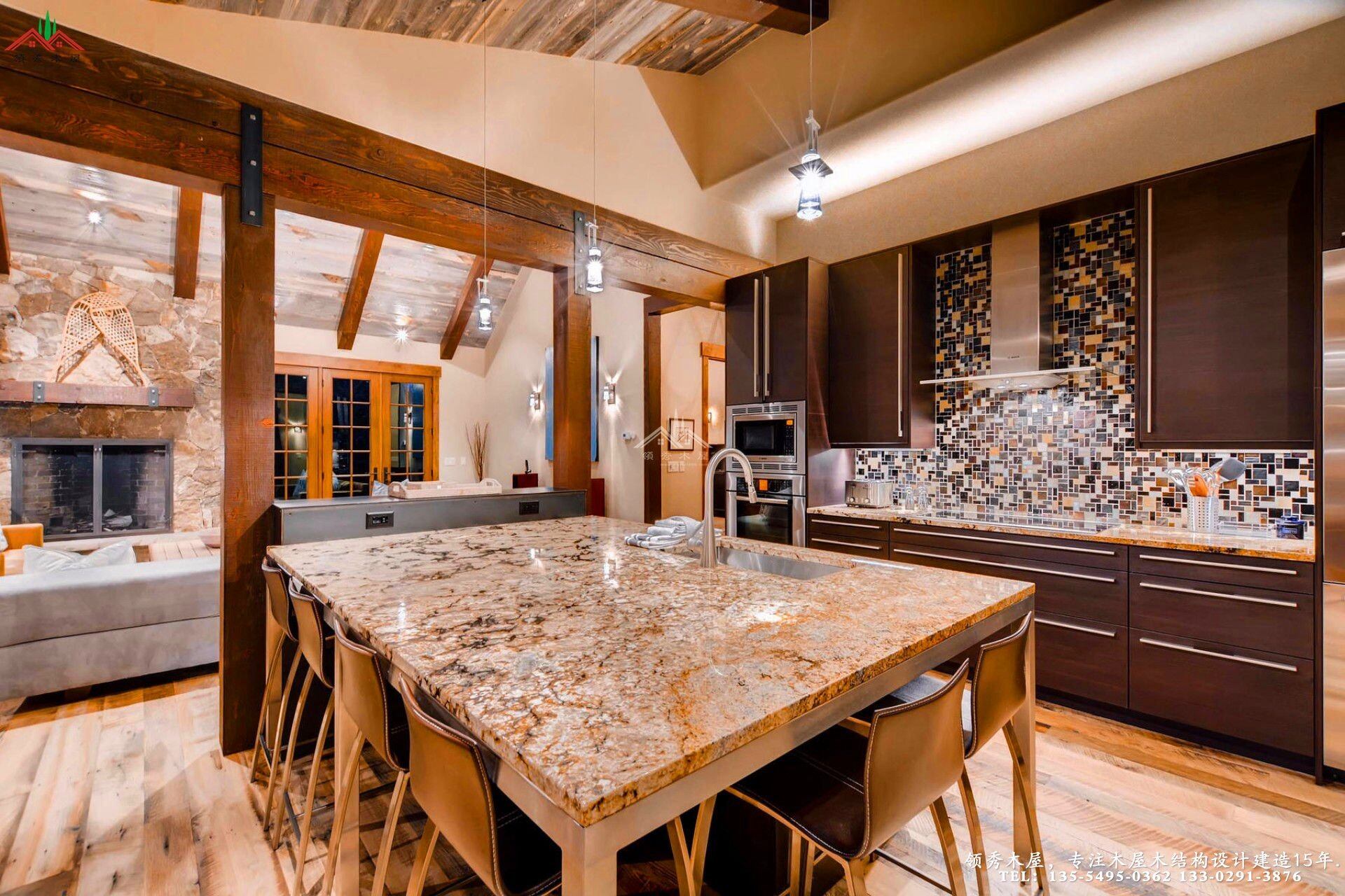 舊木裝飾外觀木屋別墅