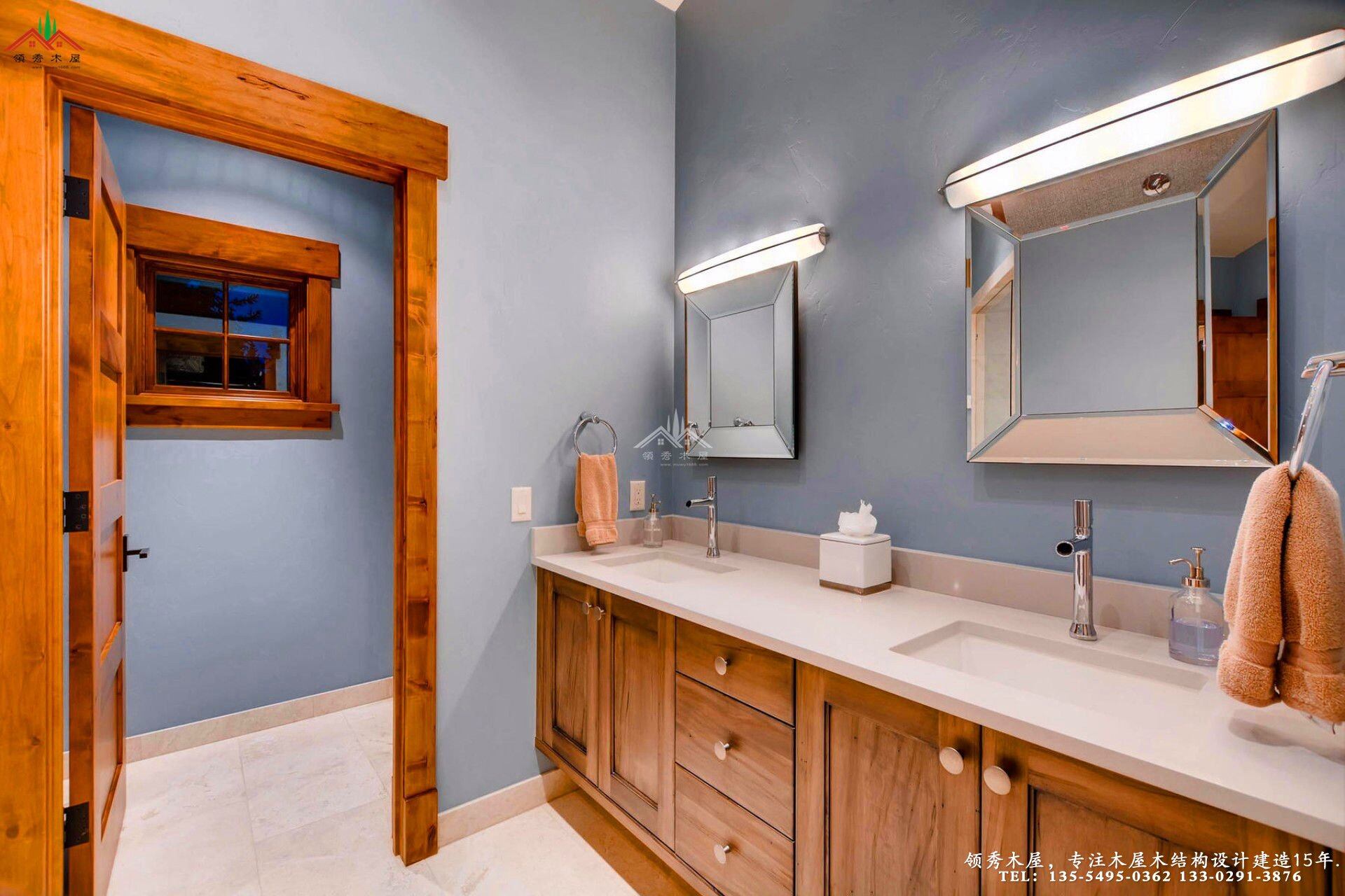 舊木裝飾外觀木屋別墅