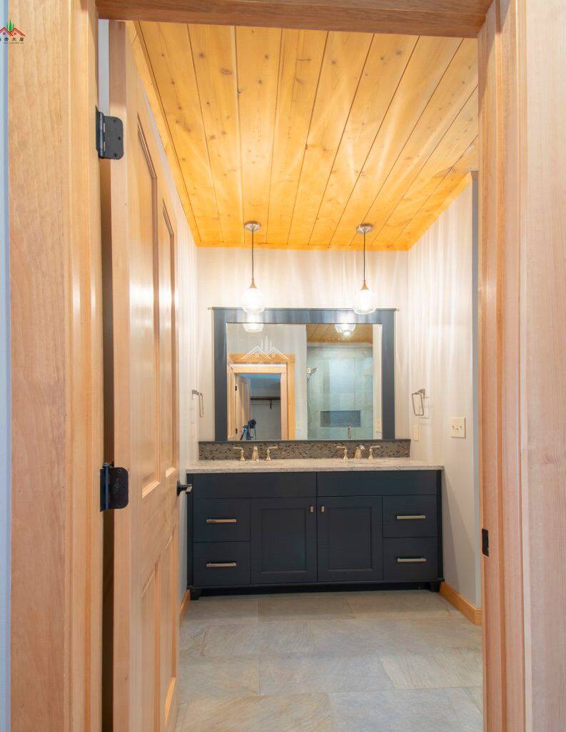 雪地里的木屋別墅