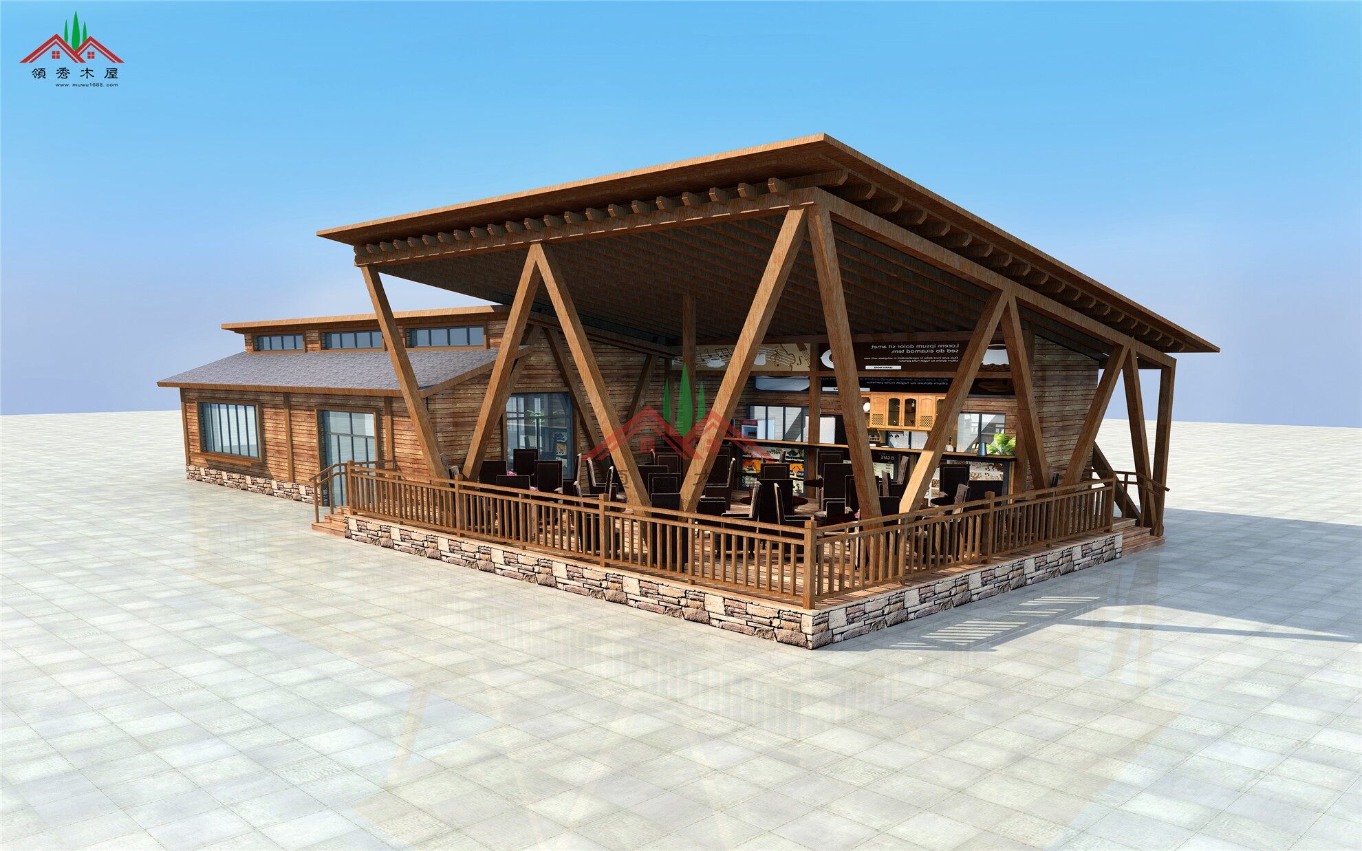 咖啡廳商業(yè)木屋