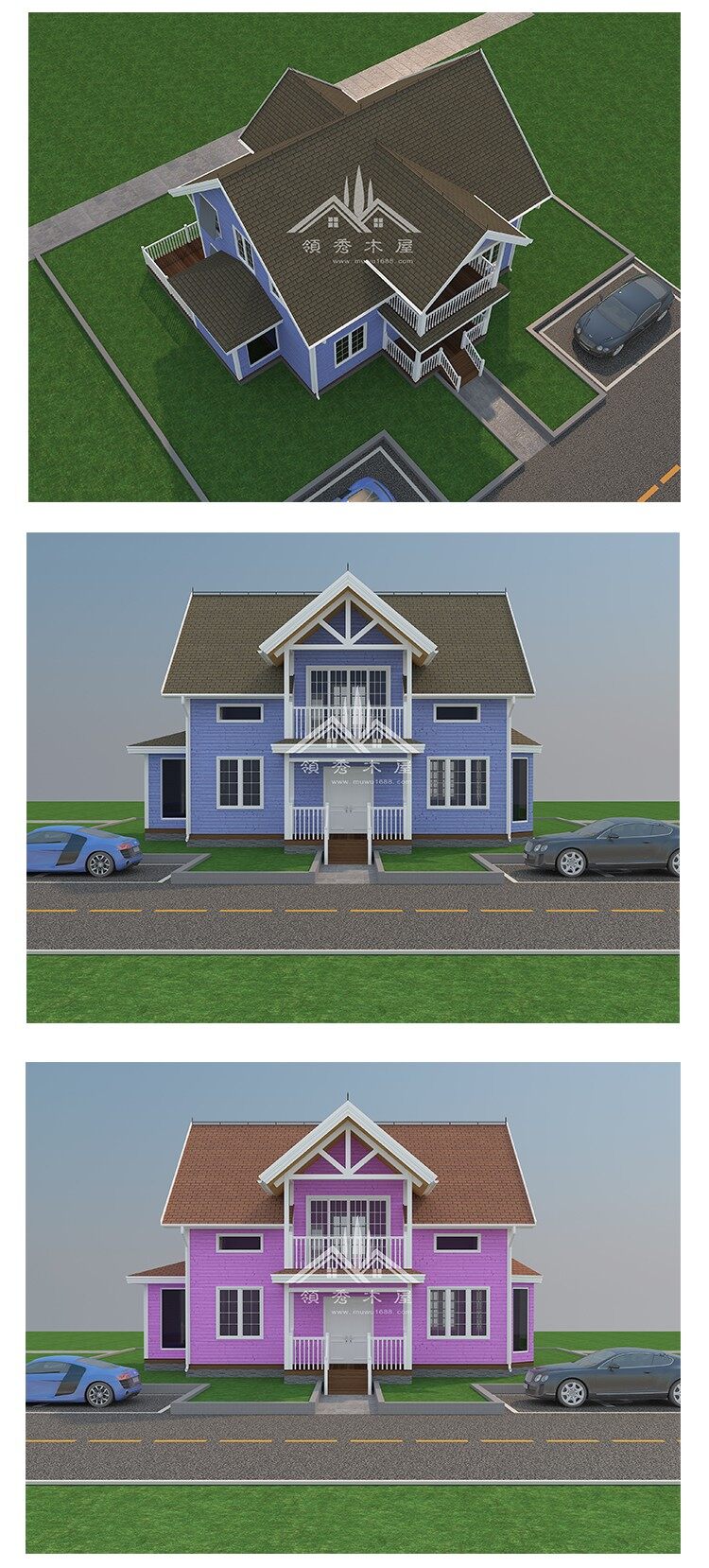 雙層輕型木屋別墅