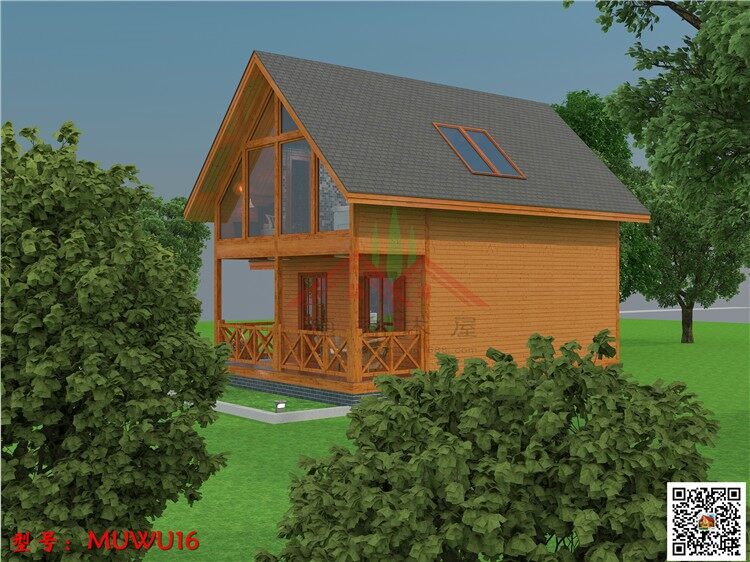 兩房一廳帶大落地窗木屋別墅