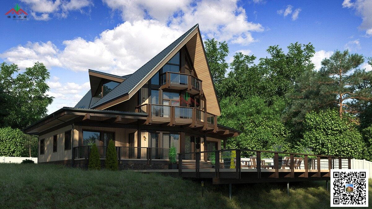 386平方大型雙層木屋別墅(圖1)